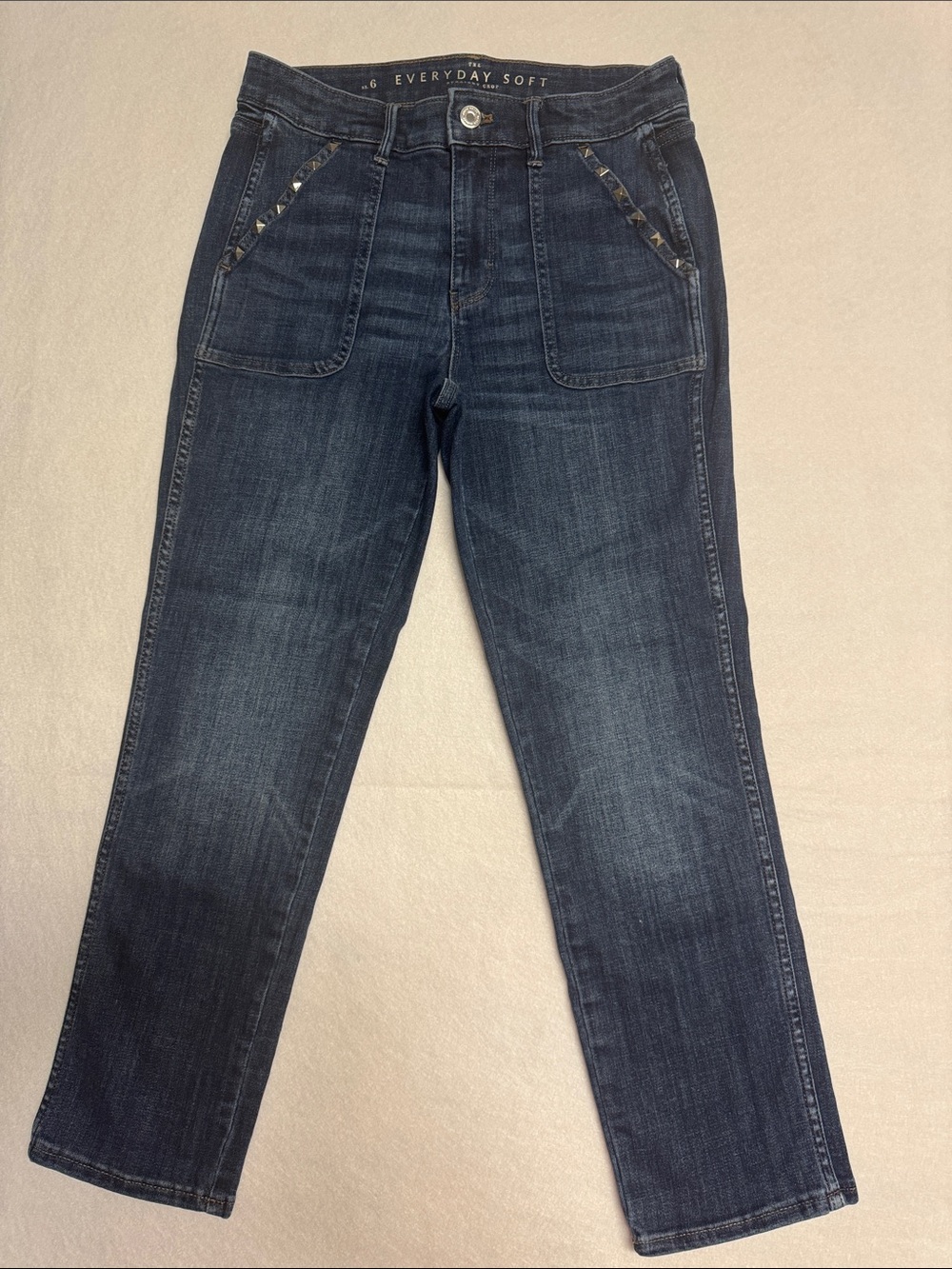 Straight-Leg Jeans in Dark Blue